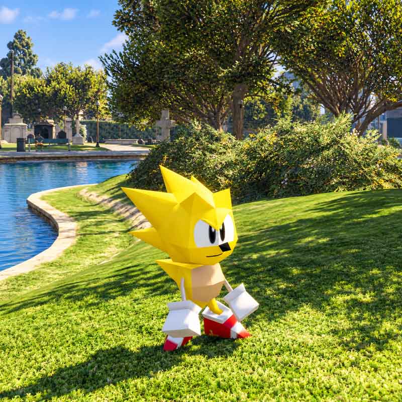 Low Poly Super Sonic GTA5 MODS