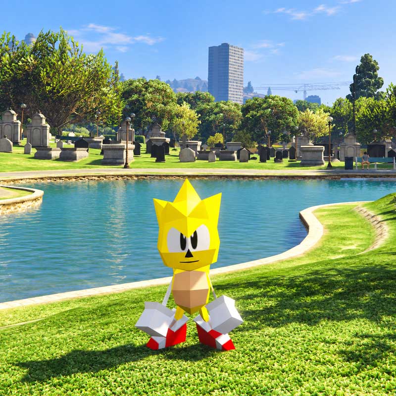 Low Poly Super Sonic GTA5 MODS