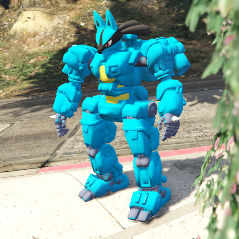 Mecha Blue Lucario GTA5 MODS