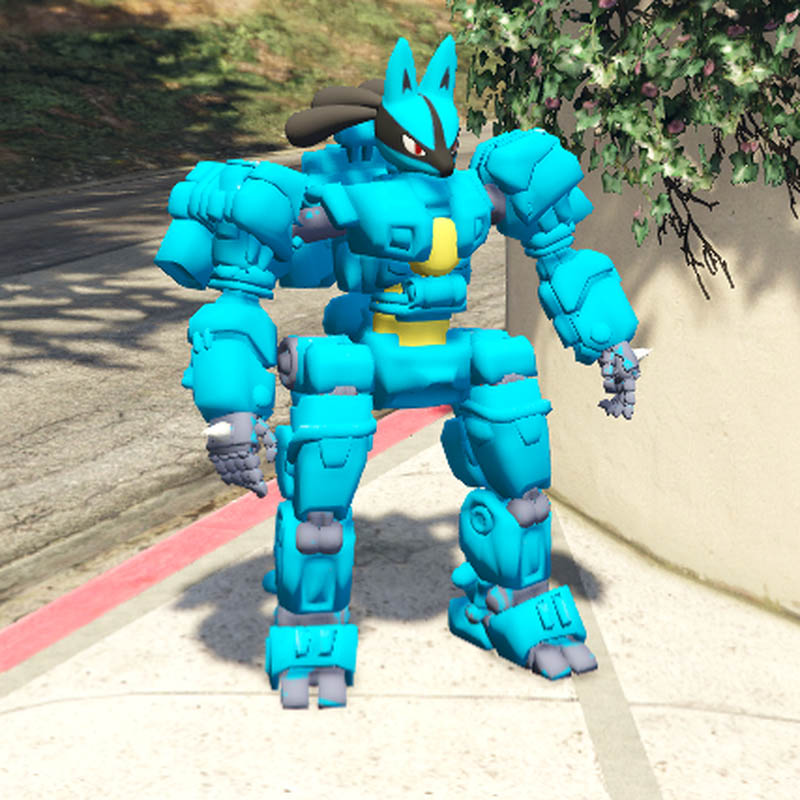 Mecha Blue Lucario GTA5 MODS
