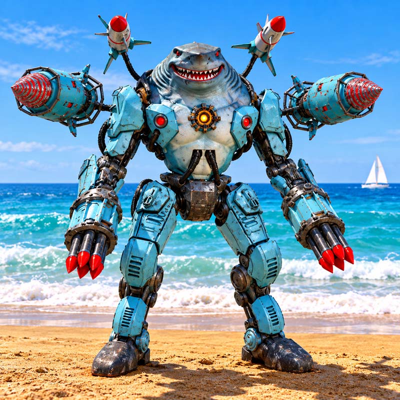 Mecha Cyber Shark GTA5 MODS