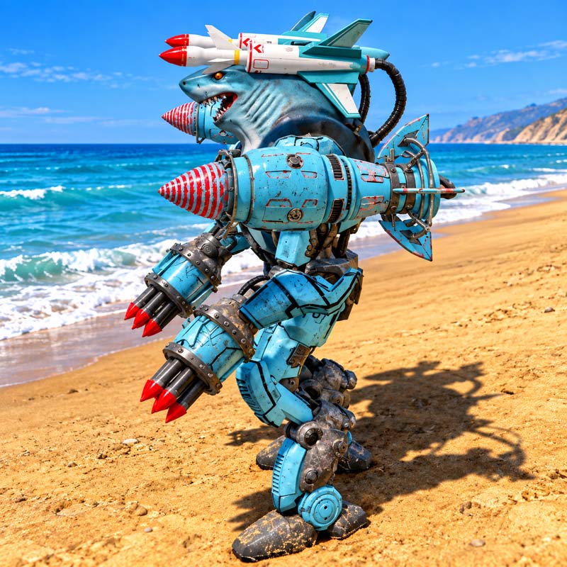 Mecha Cyber Shark GTA5 MODS