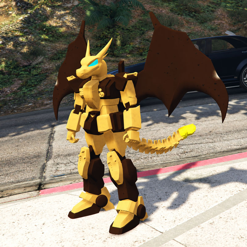  Mecha Golden Charizard GTA5 MODS