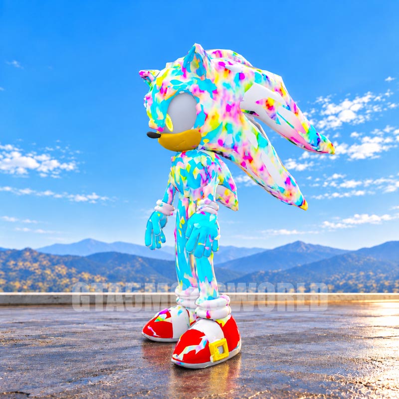 Multicolor Camo Sonic GTA5 MODS