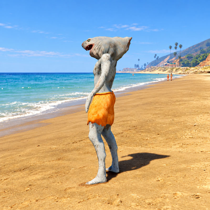 Mutant Shark Man 1 GTA5 MODS 