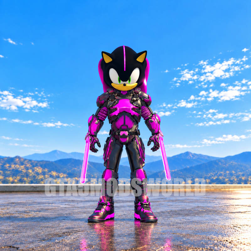 Neon Cyber Sonic GTA5 MODS