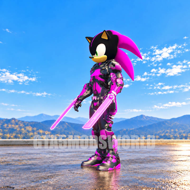 Neon Cyber Sonic GTA5 MODS