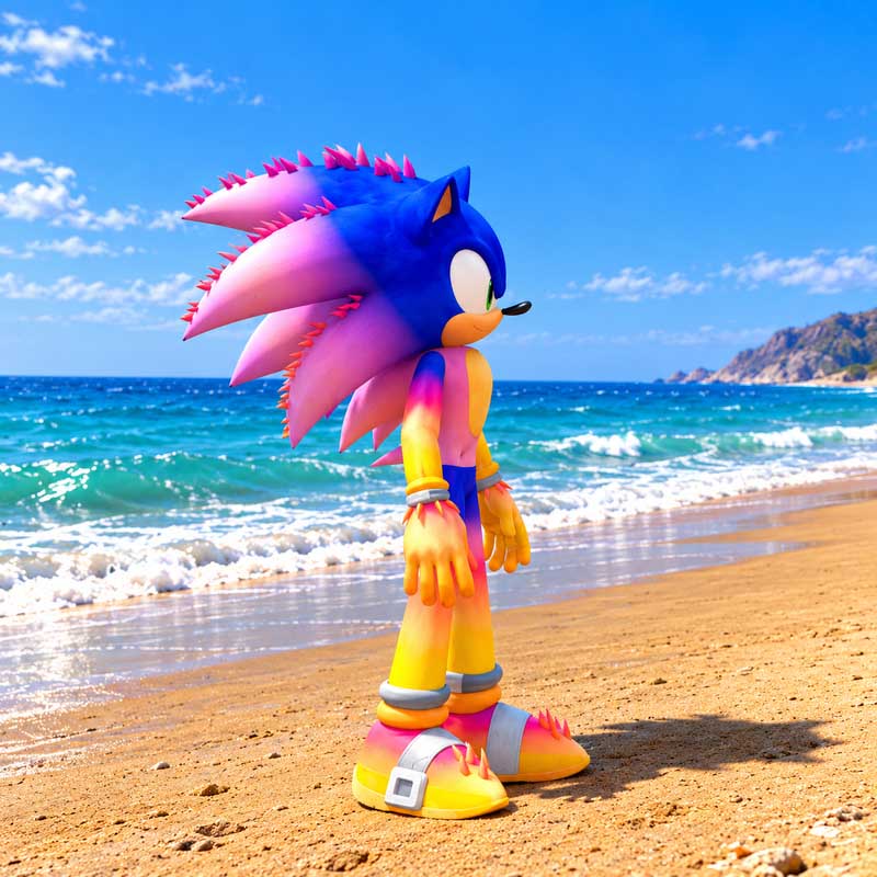 Neon Rainbow Sonic GTA5 MODS