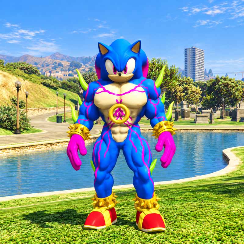 Neon Spike Sonic GTA5 MODS