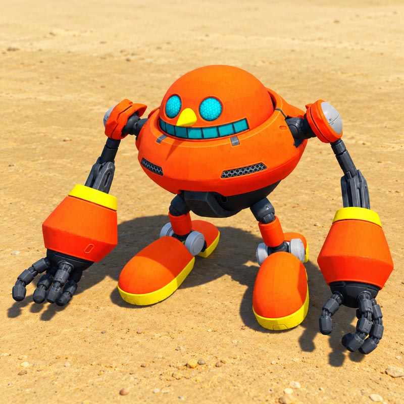 Orange Egg Pawn Robot GTA5 MODS
