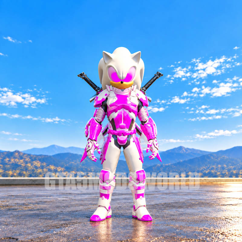 Pink Armor Cyber Sonic GTA5 MODS