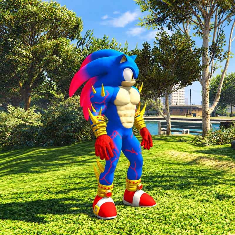 Red Lightning Sonic the Hedgehog GTA5 MODS