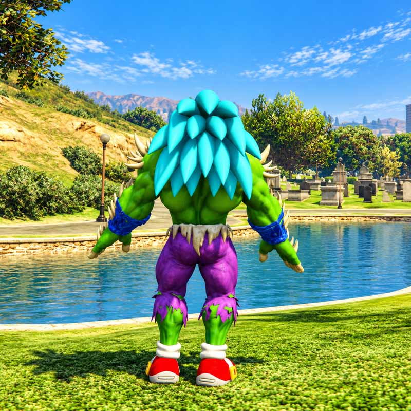 Spike Green Hulk Sonic GTA5 MODS