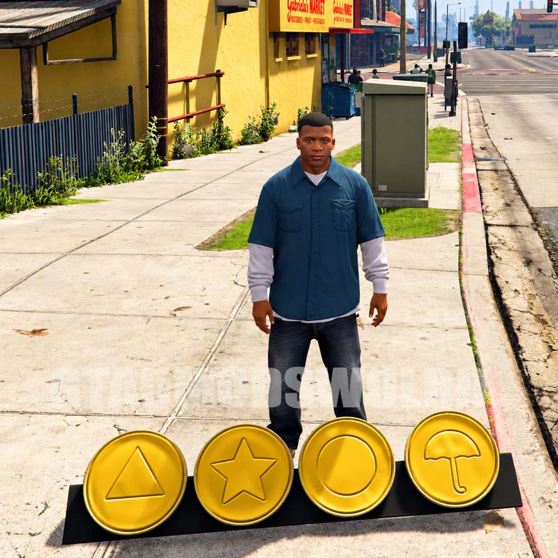 Squid Game Dalgona Cookie Set (Pack of 4) GTA5 MODS