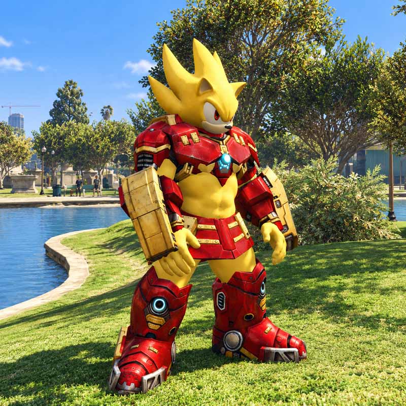 Super Sonic Iron Man GTA5 MODS